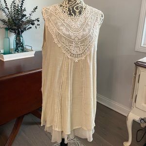 Calstyle sleeveless lace top / dress size XL